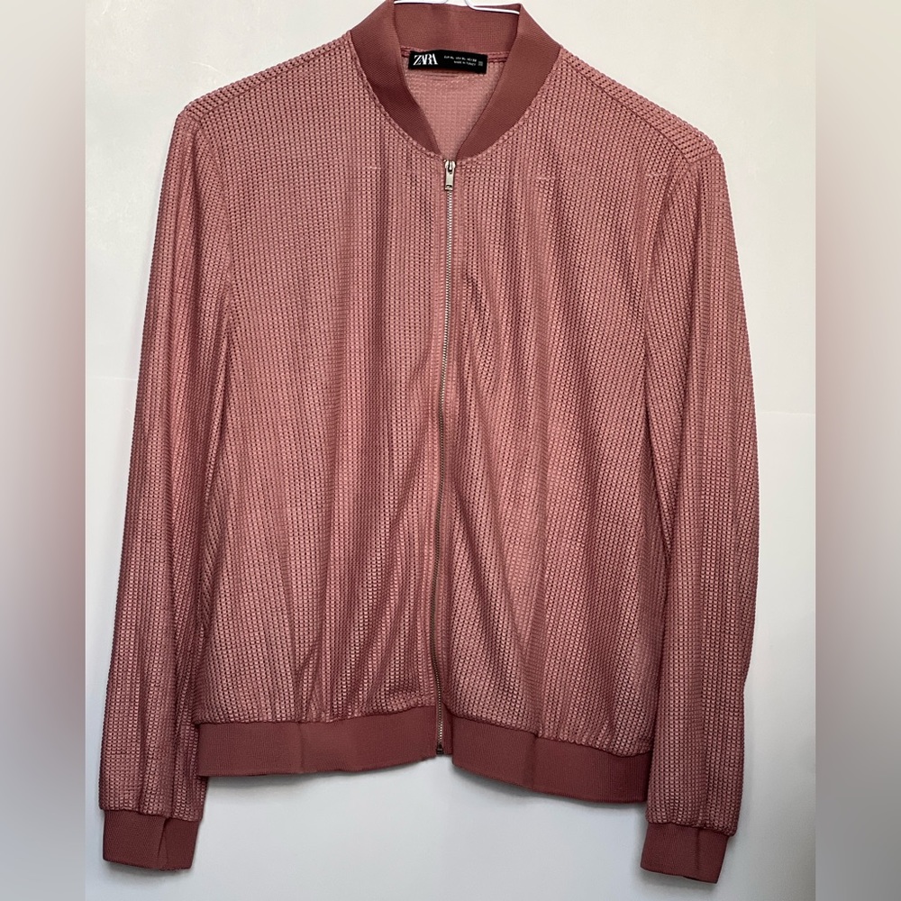 Zara mesh bomber style jacket. Lightweight. Slightly worn. Sporty